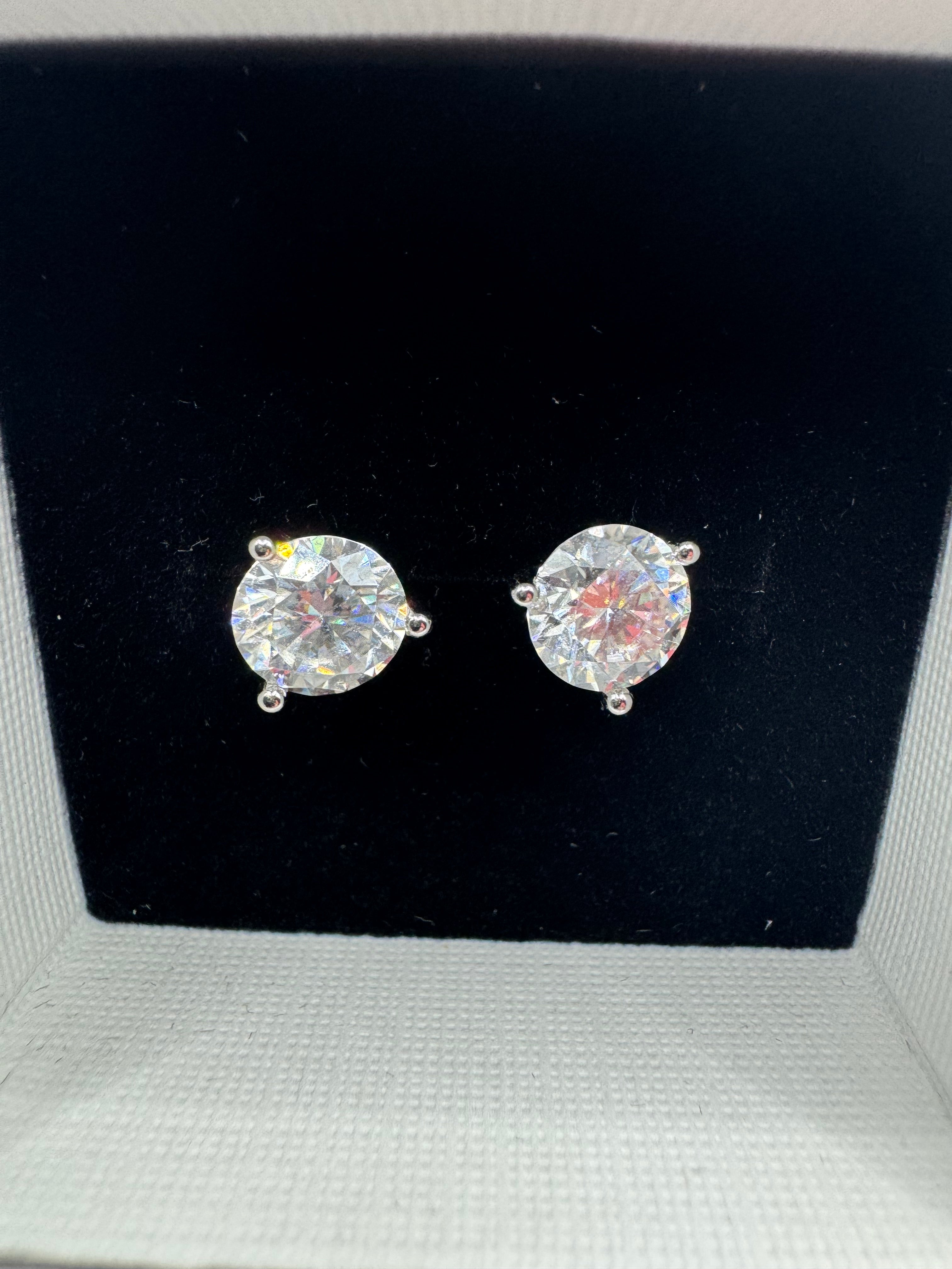 Big moissanite stud earrings