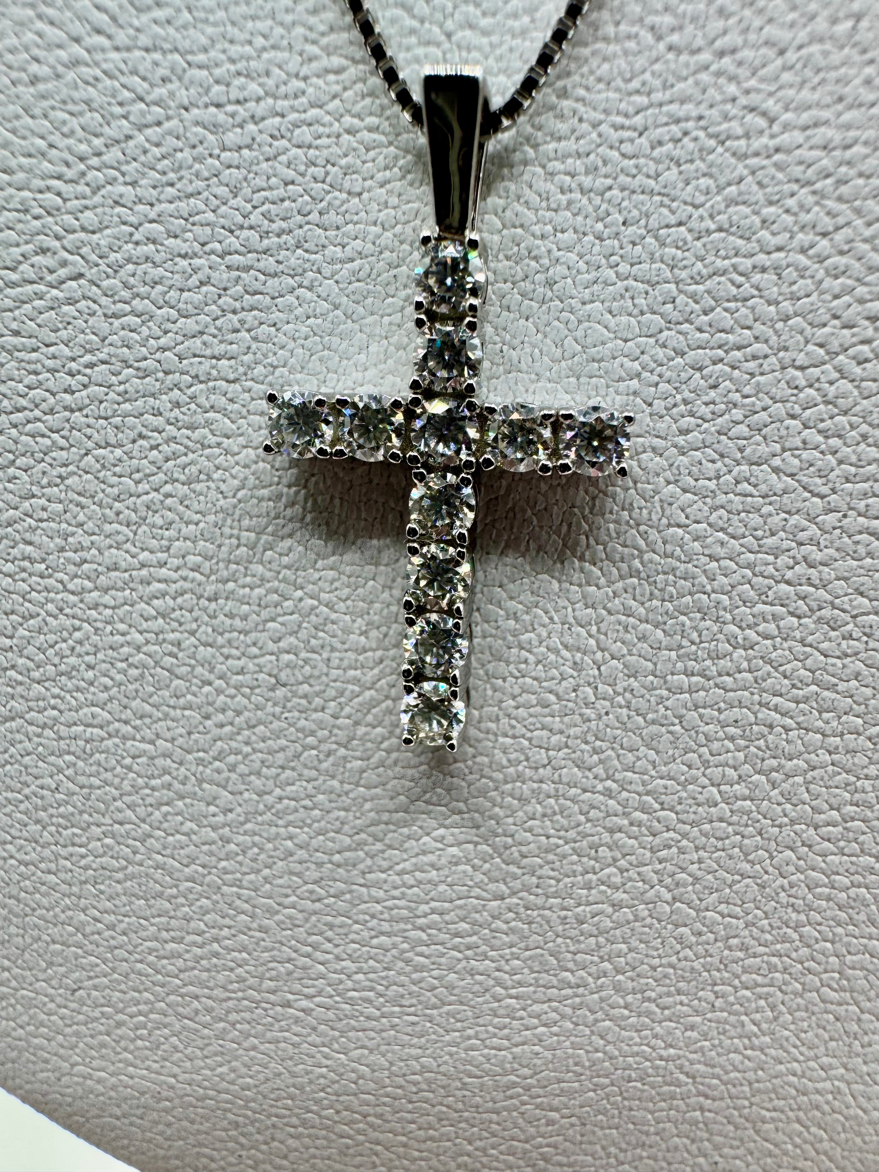 moissanite cross pendant