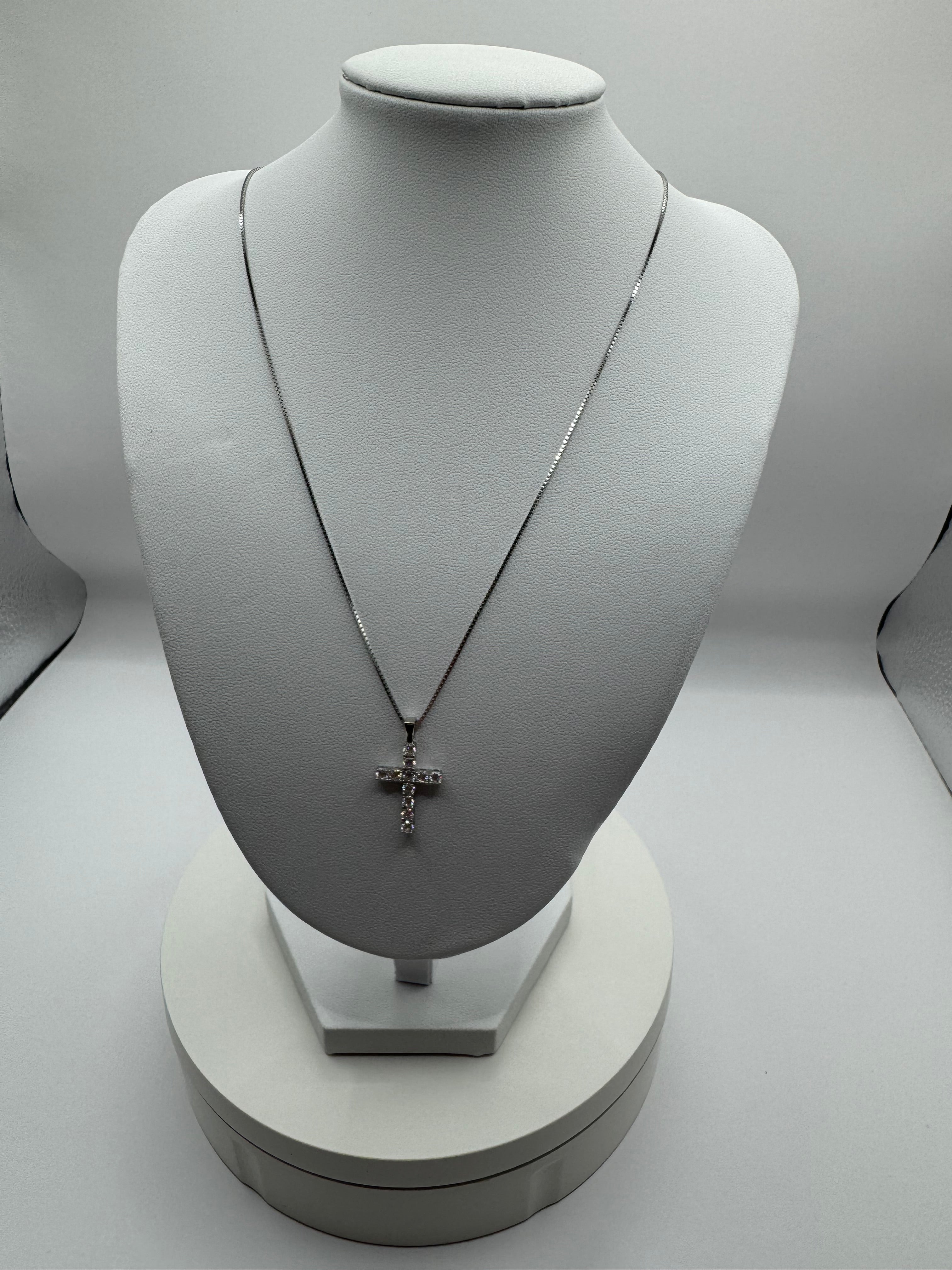 moissanite cross pendant