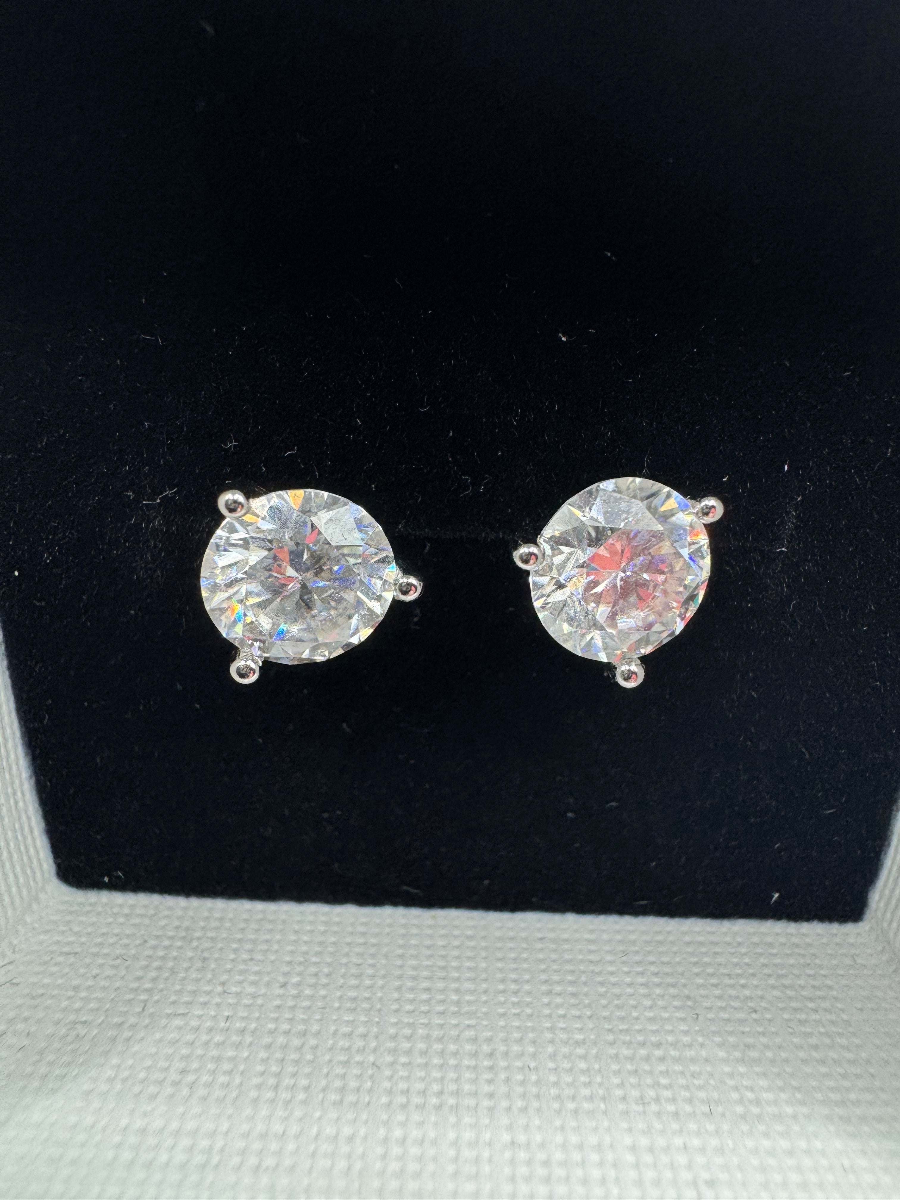 Big moissanite stud earrings