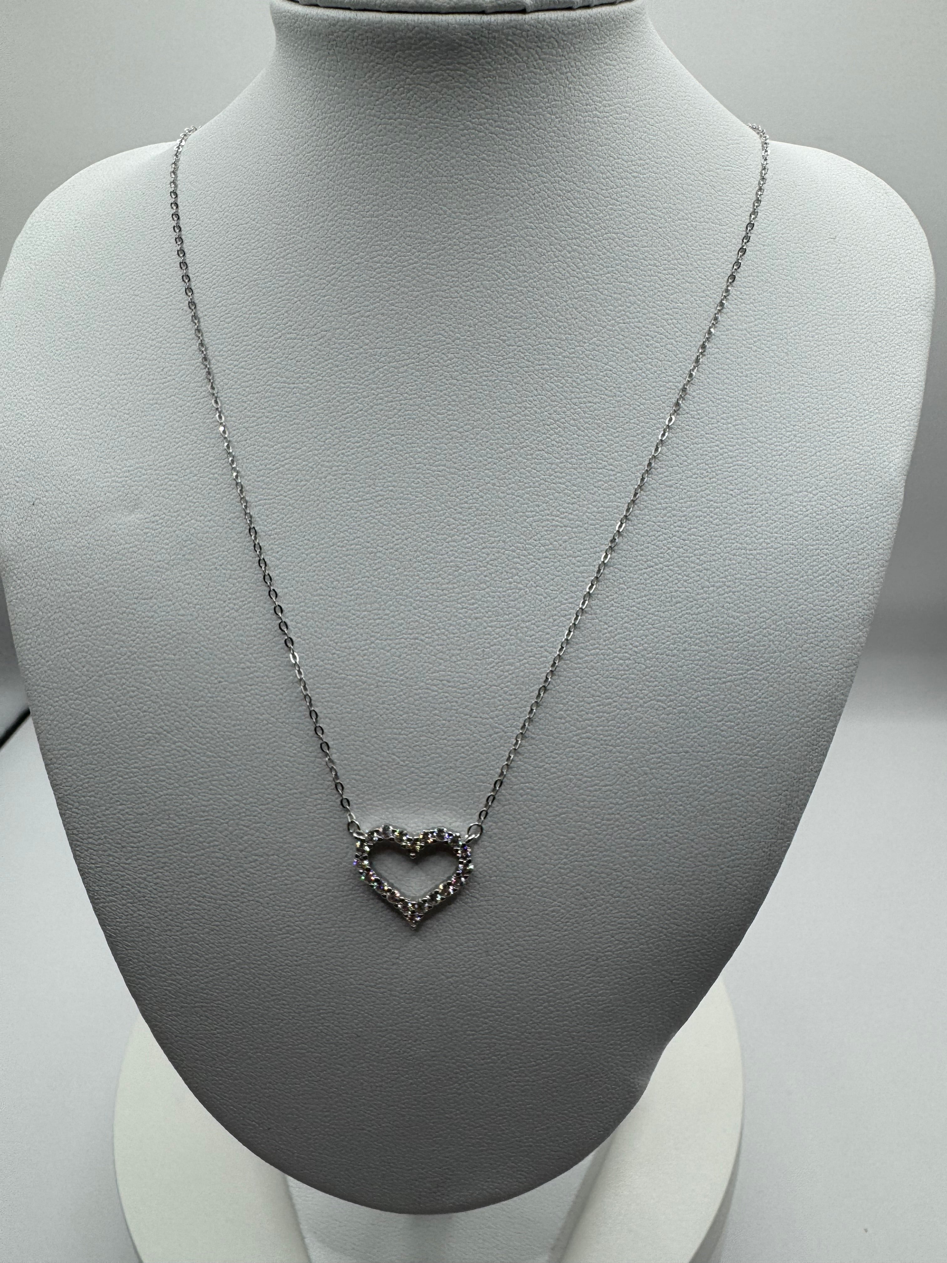 Heart moissanite necklace
