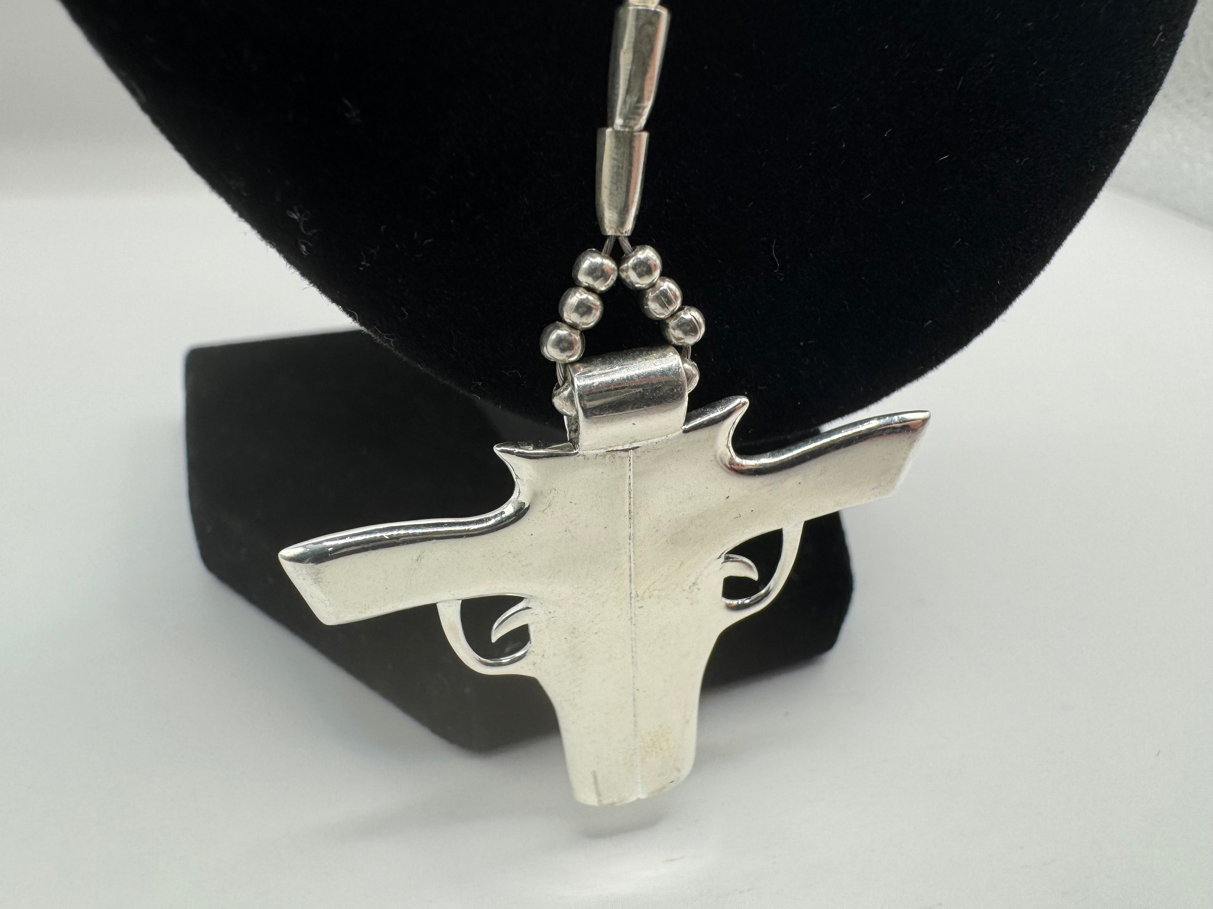 Rosary bullet beads necklace